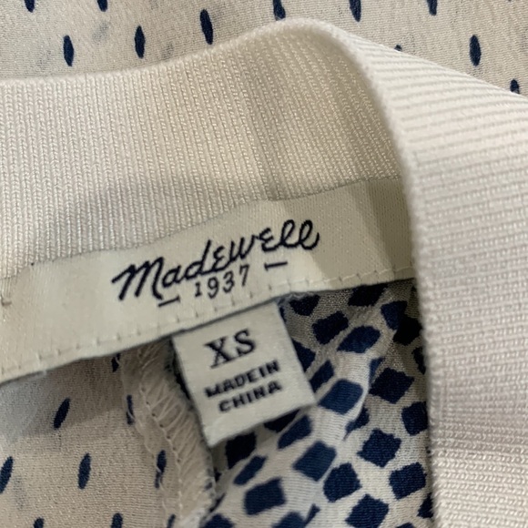 Madewell 100% Silk Incline Top in Rain Dot - Picture 11 of 15